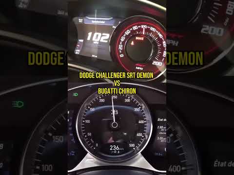 Dodge SRT Demon vs Bugati Chiron #shorts #supercars #dodge #demon  #bugatti #chiron