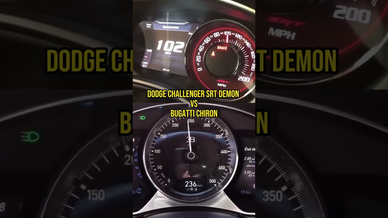 Dodge SRT Demon vs Bugatti Chiron 🏁