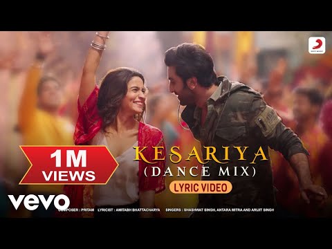 Kesariya (Dance Mix) - Lyric Video | BrahmÄstra | Amitabh B | Ranbir | Alia | Pritam
