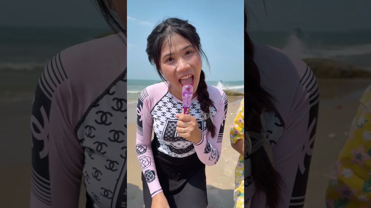 LNS - Microphone Song Cover on the Beach || #shorts