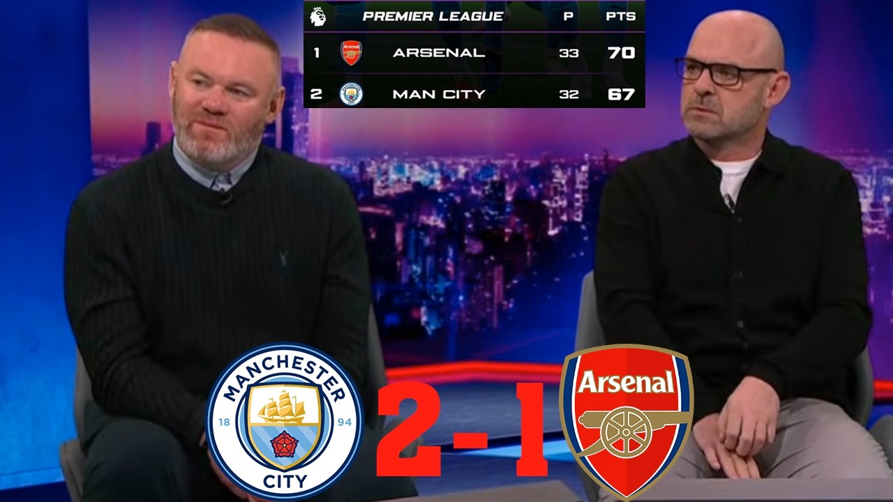 MOTD Man City vs Arsenal 2-1 Wayne Rooney Review The Title Race🏆 All Reaction Analysis