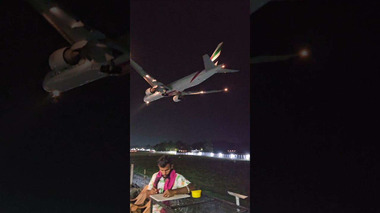 Watch Emirates Land at Trivandrum Airport ✈️