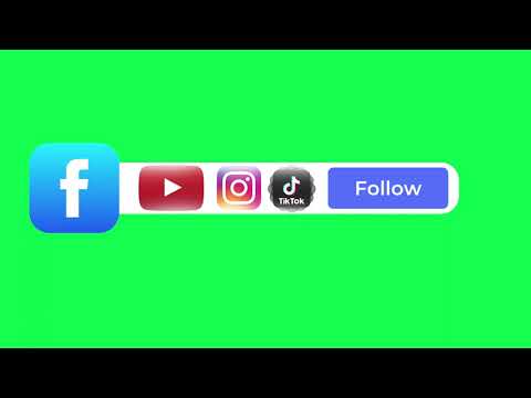 Green Screen Follow Button Animations (Facebook, YouTube, TikTok) 🎥