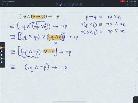 Proving a Tautology by Using Logical Equivalences