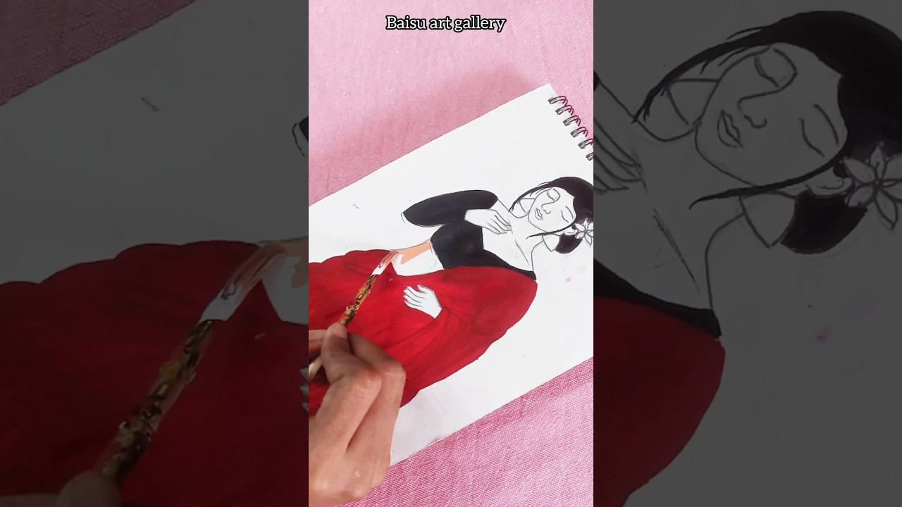 Drawing a Bengali Girl in Saree 🎨