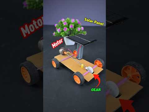 DIY Solar DC Car: Making a Solar Powered Car with DC Motor #shorts #dcmotor #solar #car
