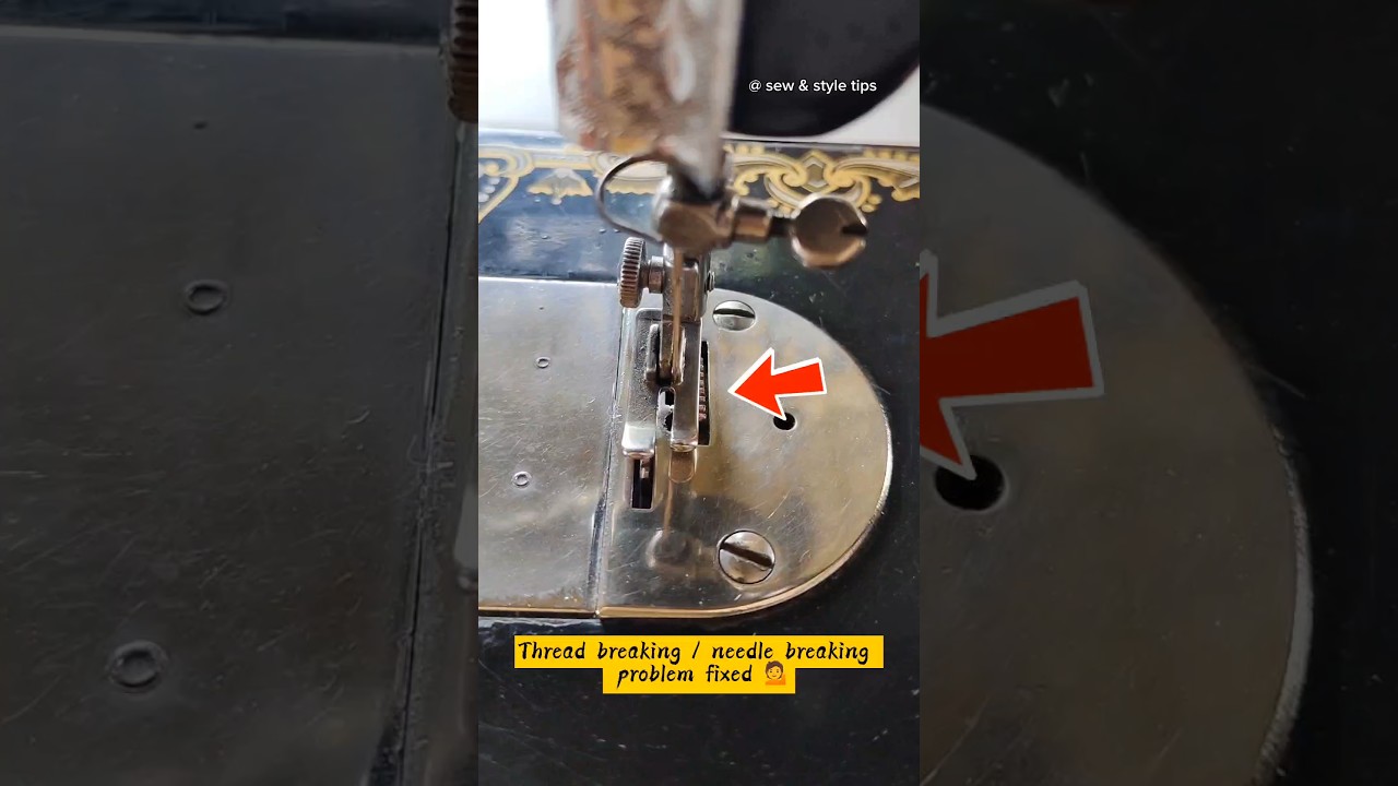 Sewing machine thread breaking problem fixed 💁 #sewingmachine #sewingmachinerepair #sewinghacks