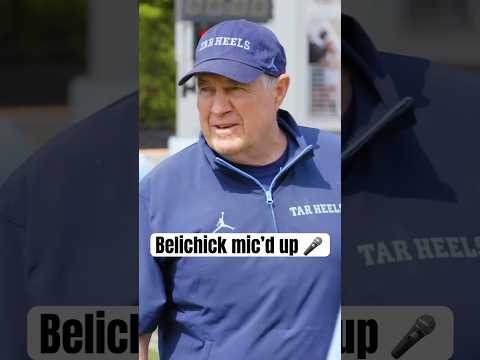Bill Belichick mic'd up at UNC practice 🗣️
