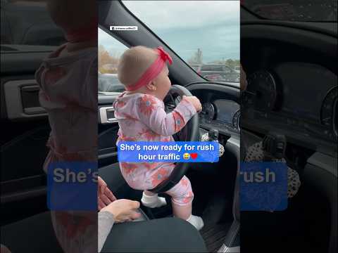 Baby has hilarious “road rage” moment in parking lot 🤣❤️