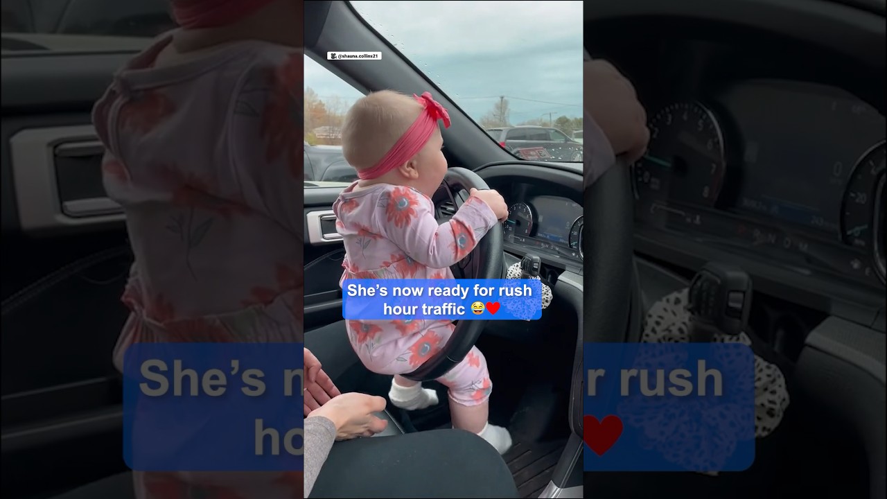 Baby's Hilarious 'Road Rage' Moment in Parking Lot 😂❤️