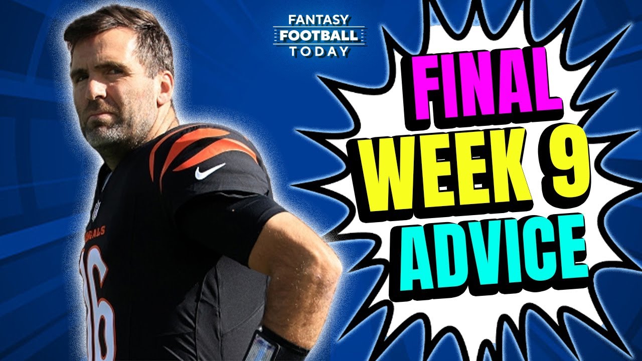 Week 9 Fantasy Football Start/Sit Cheat Sheet 🏈