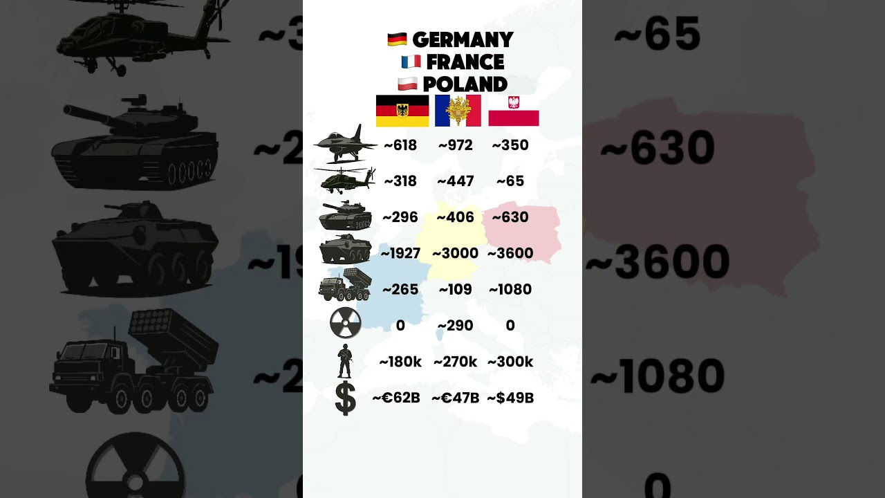 Germany, France & Poland Military Strength ๐ฉ๐ช๐ซ๐ท๐ต๐ฑ