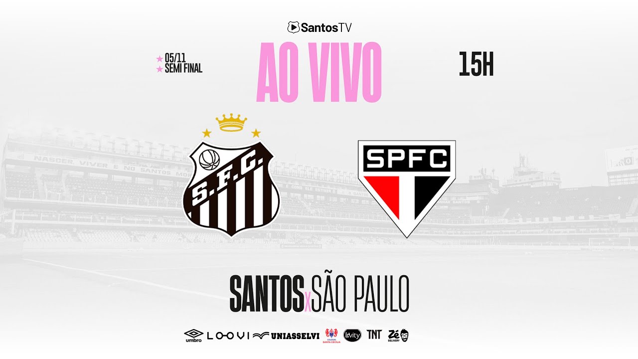 Ao Vivo: Santos x São Paulo - Semi Final do Paulista Feminino Sub-20 ⚽ (05/11/25)