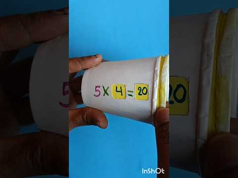 Maths working model by paper cup/ multiplication table/ school project