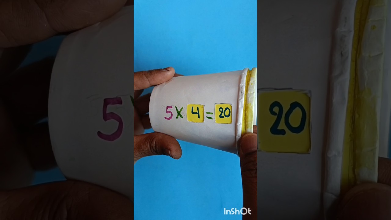Creative Math Working Model Using Paper Cups & Multiplication Table ๐งฉ