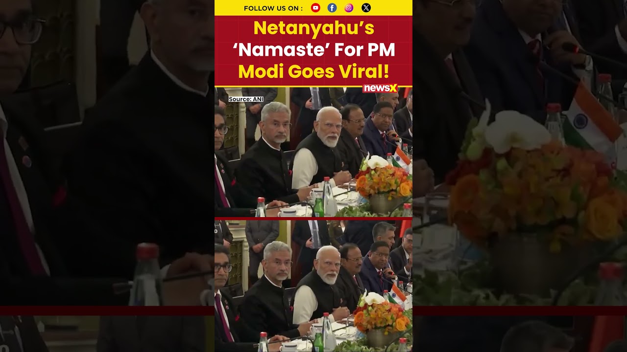 ‘Namaste’ Moment! Netanyahu Welcomes Modi In Jerusalem #netanyahu #viralshorts #trending