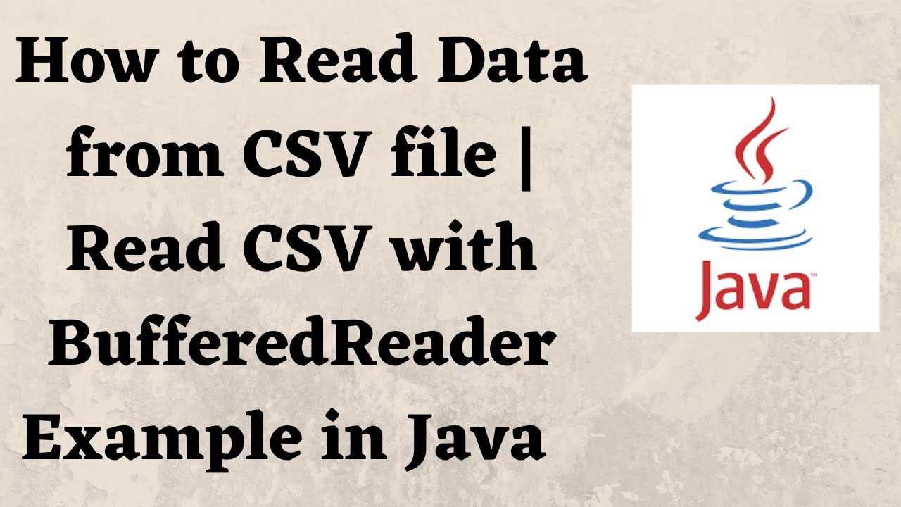 Read CSV Data in Java with BufferedReader 📄
