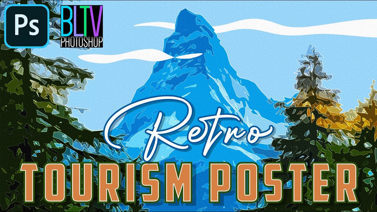 Photoshop CC 2024: Make Retro Travel Posters 🖼️