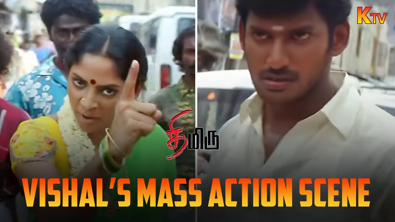 Thimiru Movie Scene: Vishal's Intense Return to Chennai 🚨