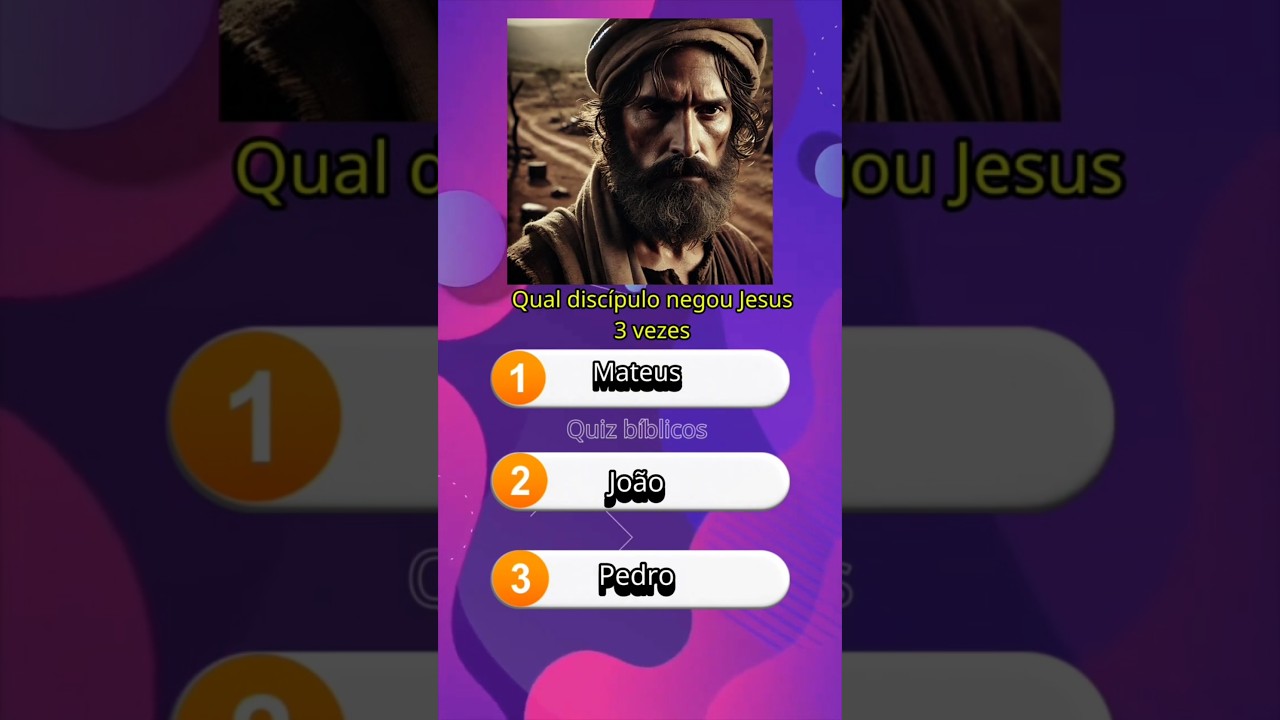 Bora testar seu conhecimento bΓblico. #quiz #quizbiblico #curiosidades