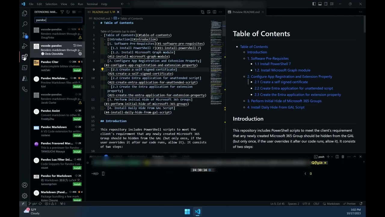 Convert Markdown to Word in VS Code with Pandoc