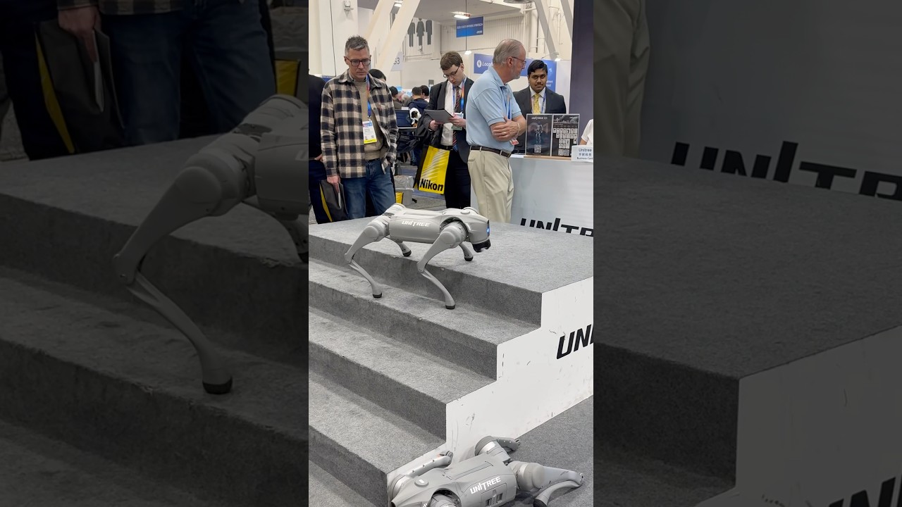 CES 2025 Unitree Robot Dog Showcases Stair Climb at CES 2025 🚶‍♂️