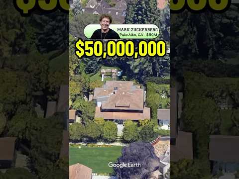Mark Zuckerberg Homes Palo Alto California Worth $50M #markzuckerberg #realestate #zuckerburg