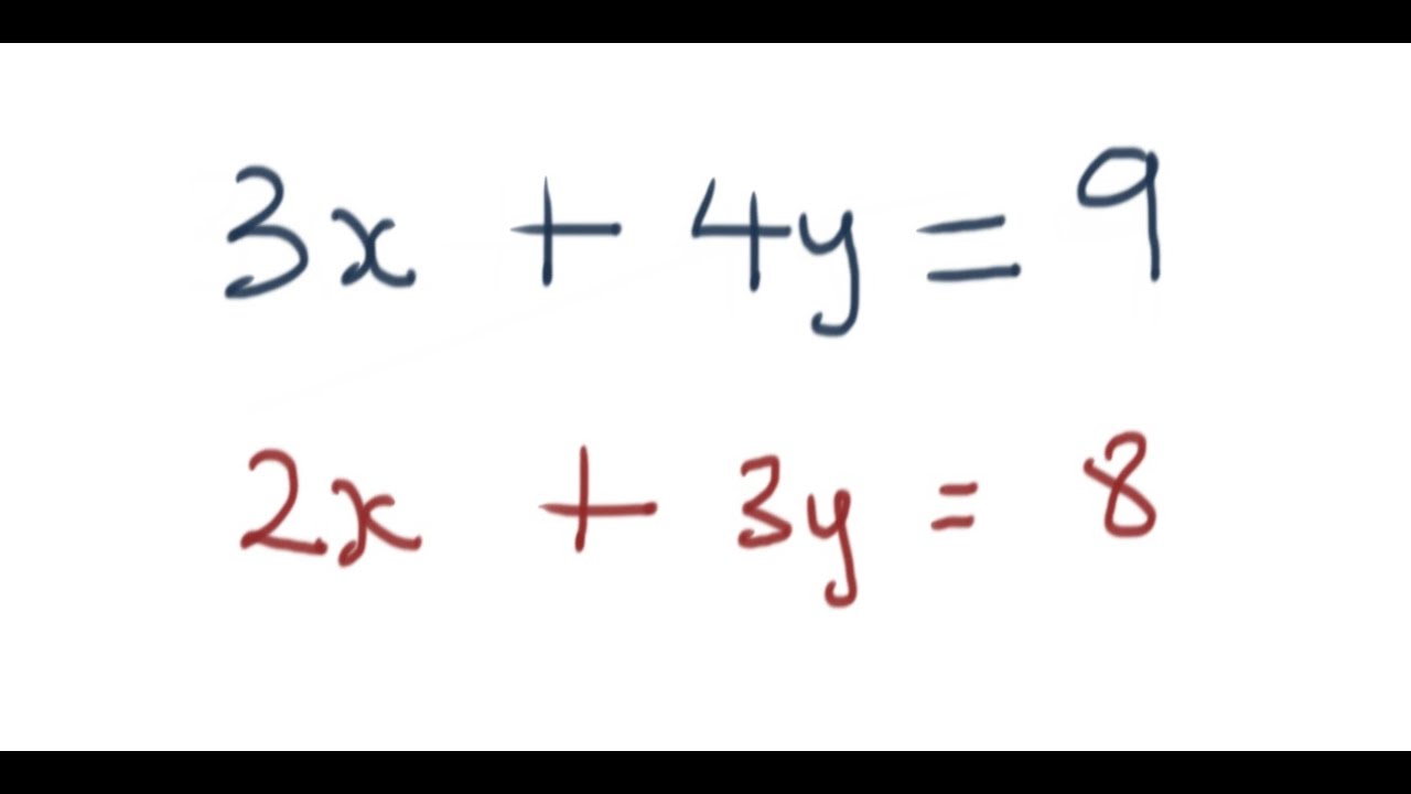 Solve Simultaneous Equations with Elimination Method