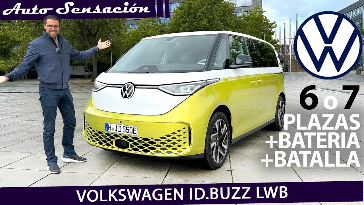 Prueba Volkswagen ID BUZZ 7 plazas . + Batalla , + Baterría y hasta 7 Plazas reales.
