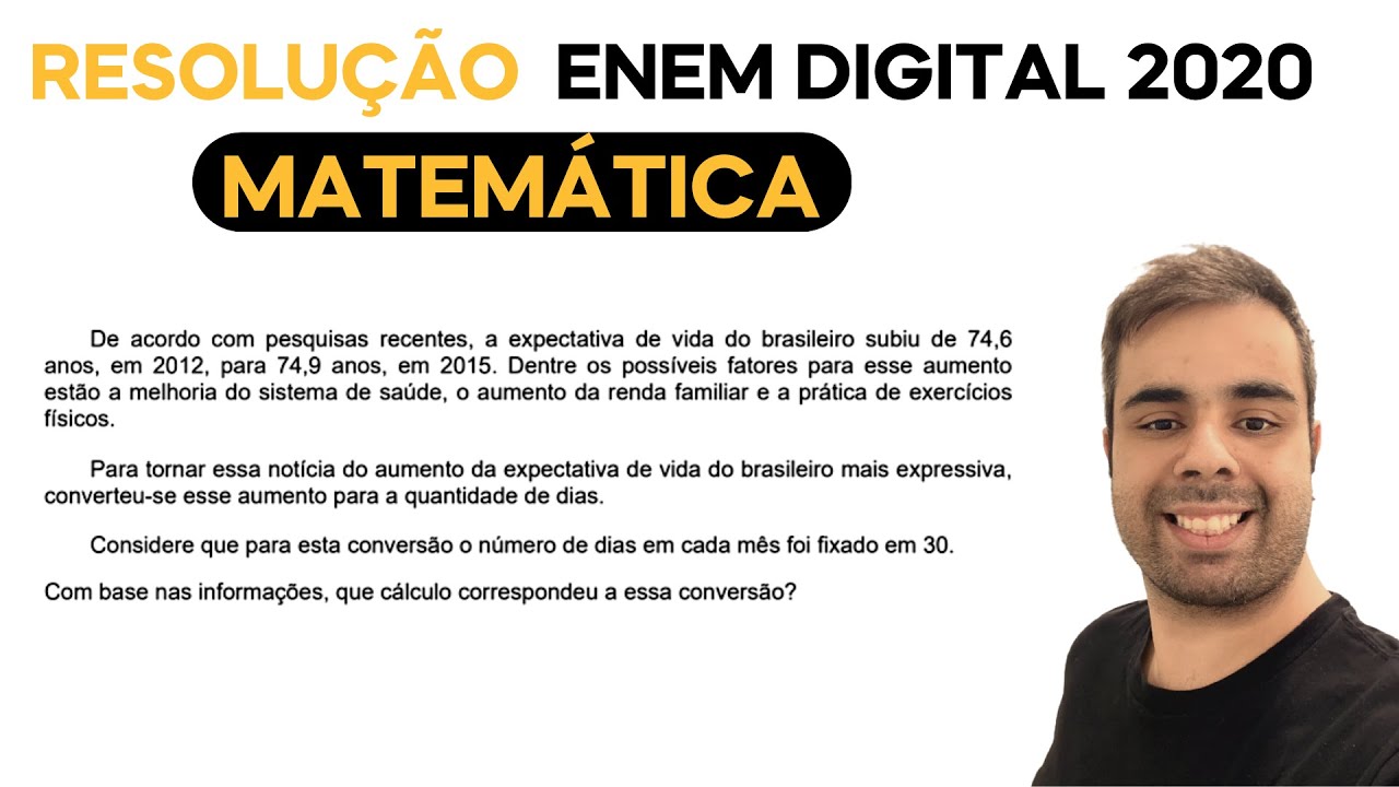 ENEM Digital 2020: Expectativa de Vida do Brasileiro 📈