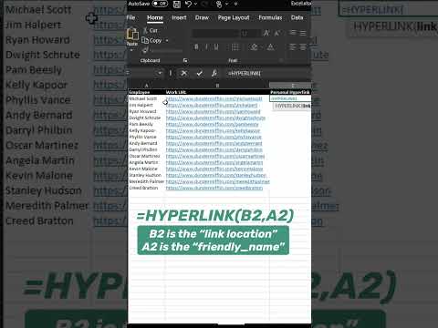 Click your way to efficiency with the Hyperlink formula in Excel! #hyperlink #sheets #exceltips