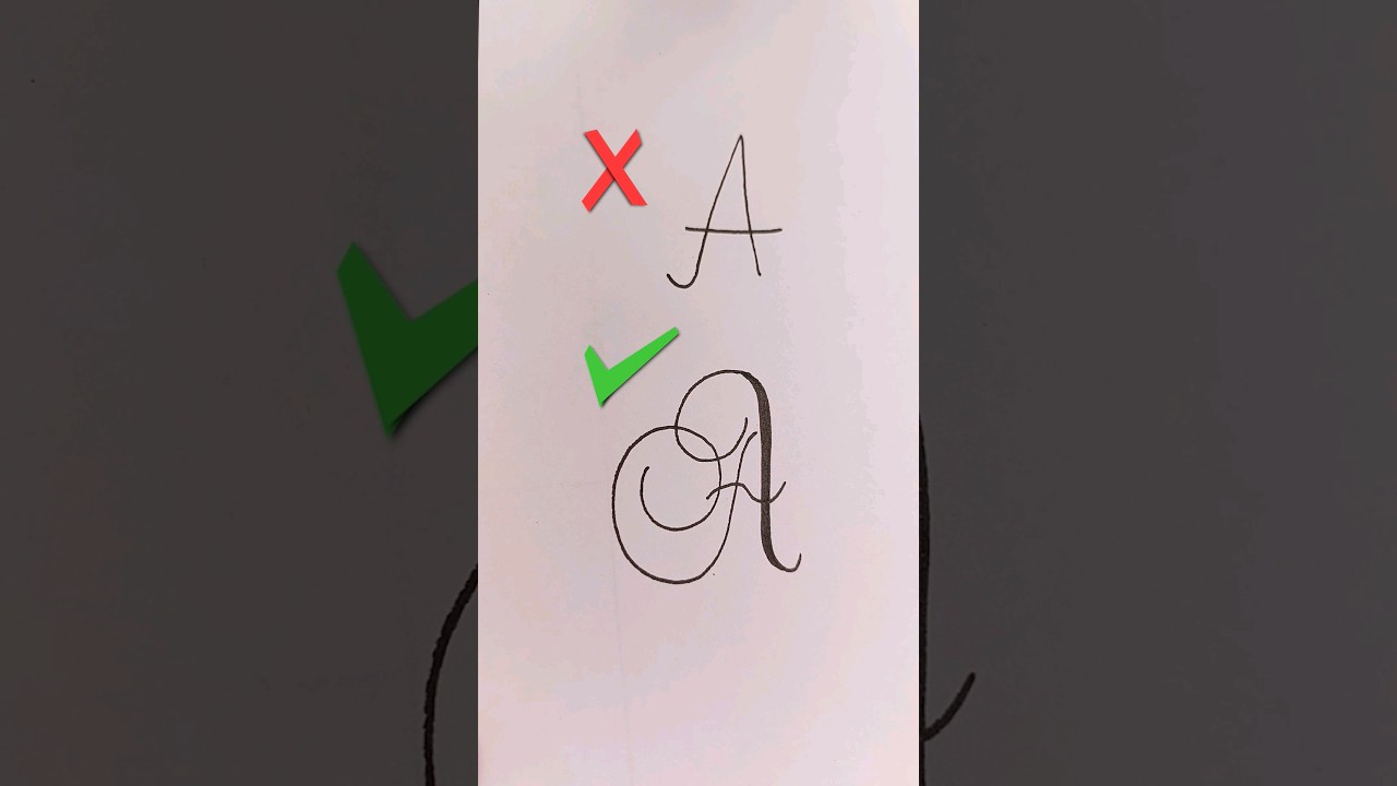 Letra Cursiva A ✒️