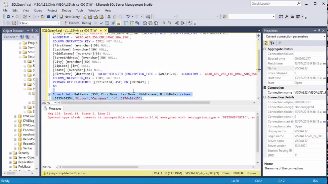 Always Encrypted SQL Server 2016