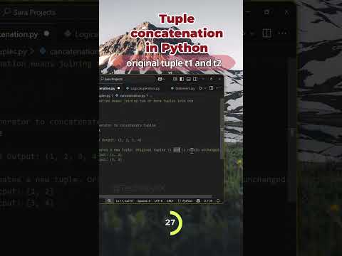 Tuple concatenation in Python  #coding  #programming  #python  #pythoncoding  #softwareengineering