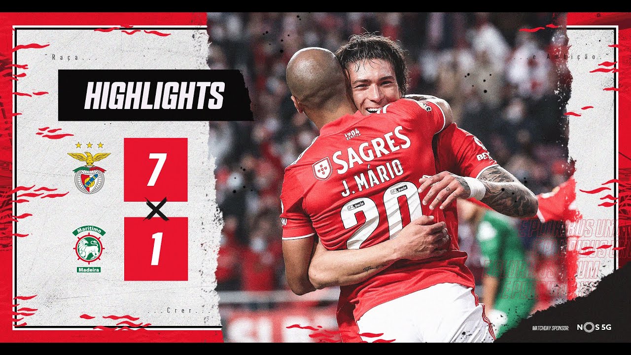 SL Benfica Dominates with 7-1 Victory Over CS Marítimo ⚽