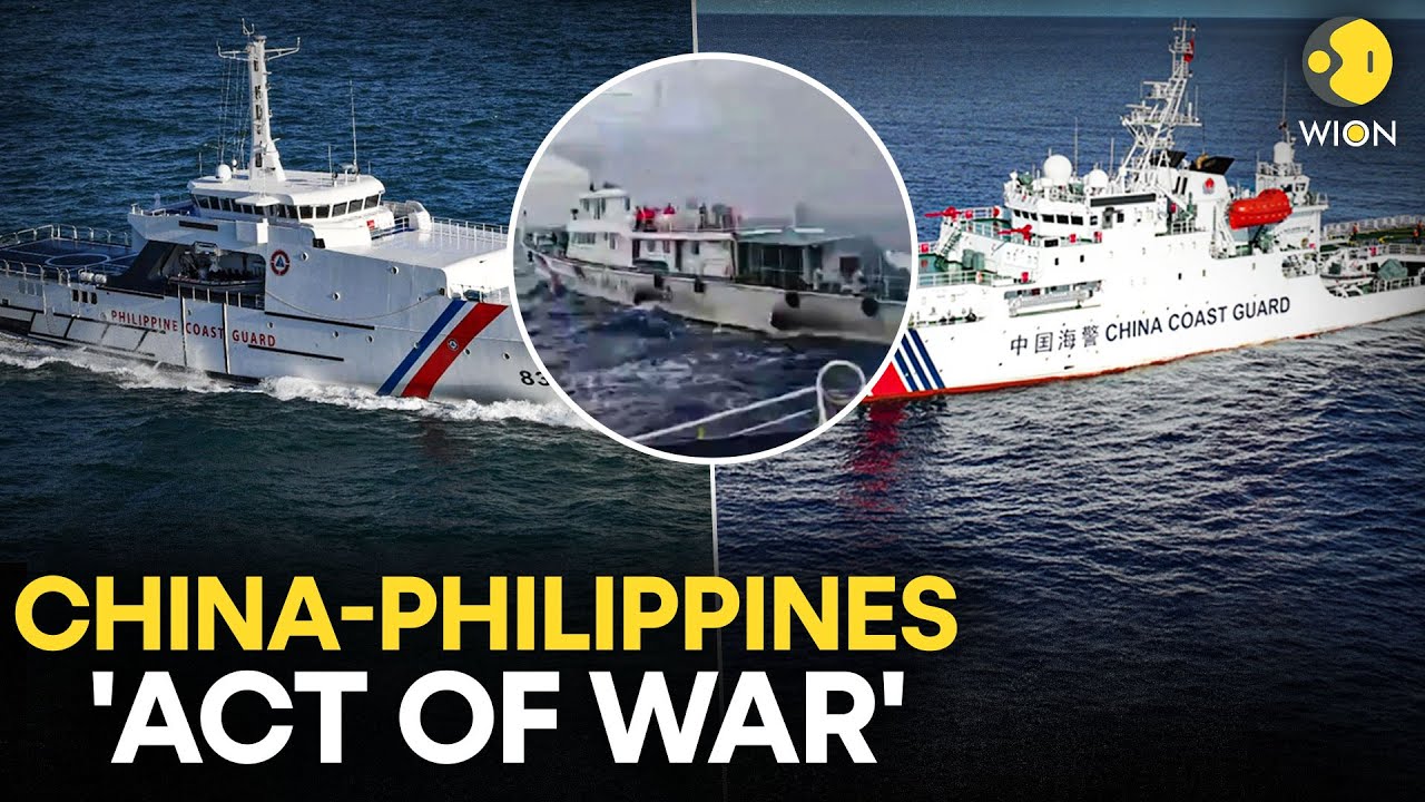 South China Sea Clash: China & Philippines Ships Collide 🚢