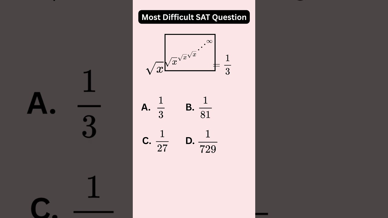 The Most Confusing SAT Question Ever! Can You Solve It? 🤔