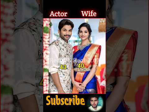 South Indian Actors Real Life Husband Wife age (Pt-14) #shorts #alluarjun #south #age #actor #wife