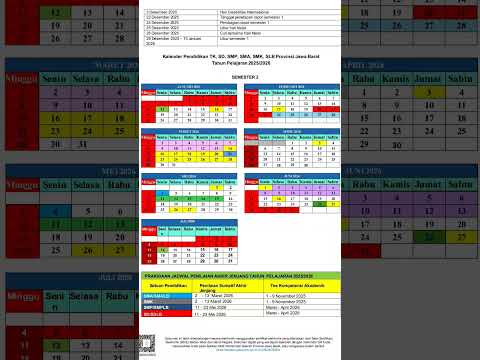 KALENDER PENDIDIKAN 2025-2026 JAWA BARAT