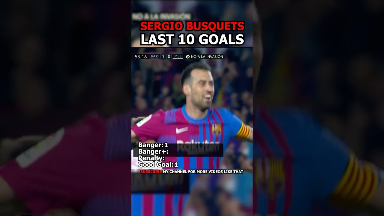 Sergio Busquets' Amazing Last 10 Goals! ⚽
