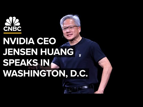 Nvidia CEO Jensen Huang gives a keynote address at the GTC conference in Washington — 10/28/25