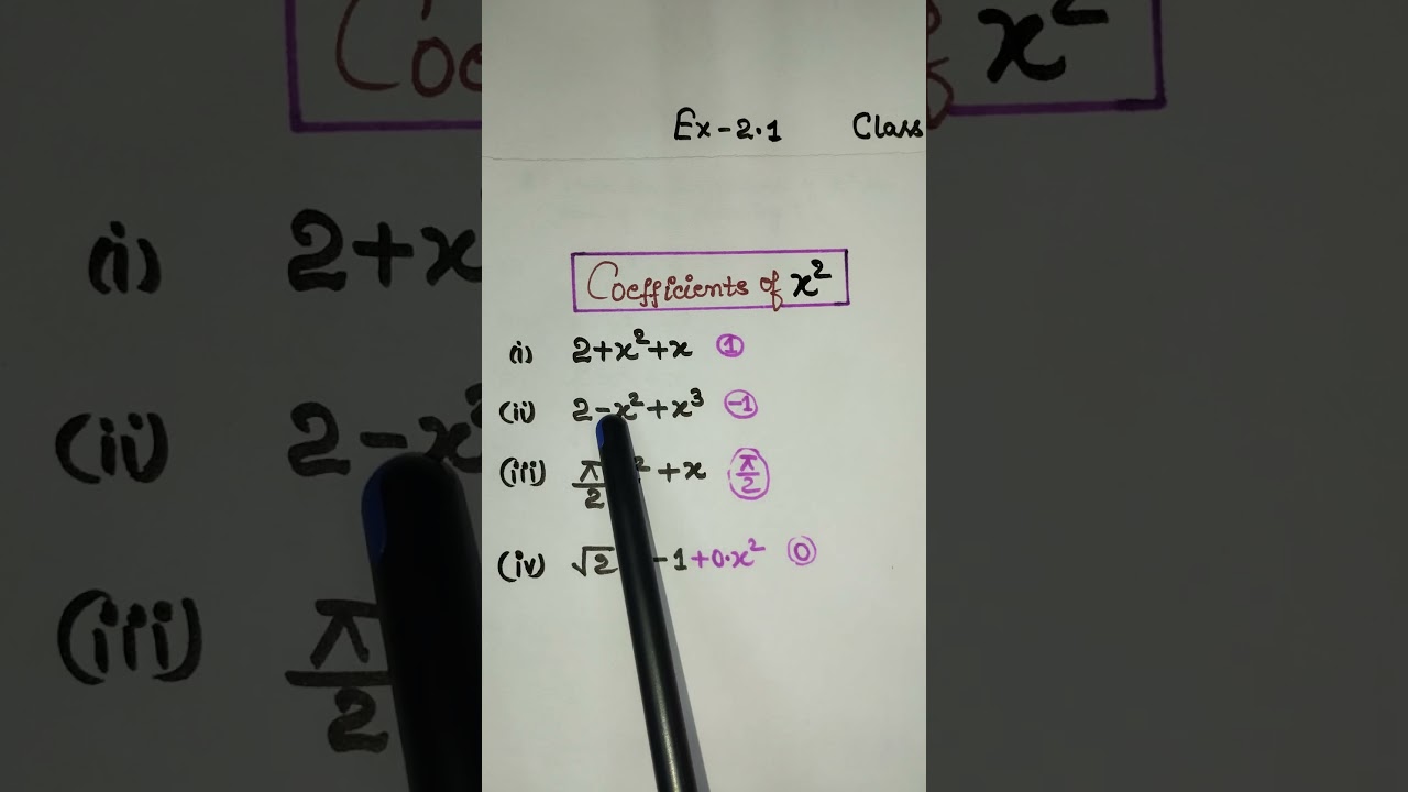 Class 9 Math | Ex 2.1  Q 2  | Polynomials | Chapter 2