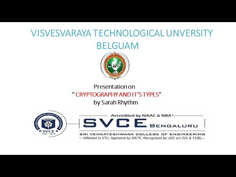 Cryptography and it's types 18CS744 PPT video