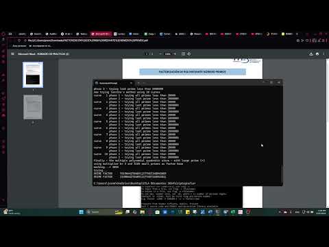 Fundamentos de Criptografia - Factorizacion de RSA Numeros Primos