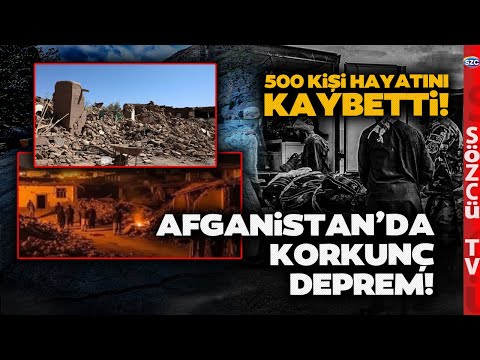 Afganistan'da 6 Büyüklüğünde Deprem! Adeta Yer Yerinden Oynadı! 500 Kişi Hayatını Kaybetti