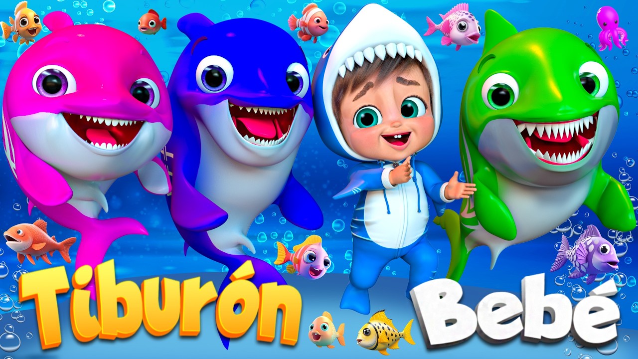 Bebê Tubarão Dança com a Família 🦈