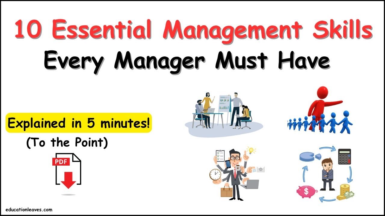 Top 10 Essential Management Skills in 5 Minutes