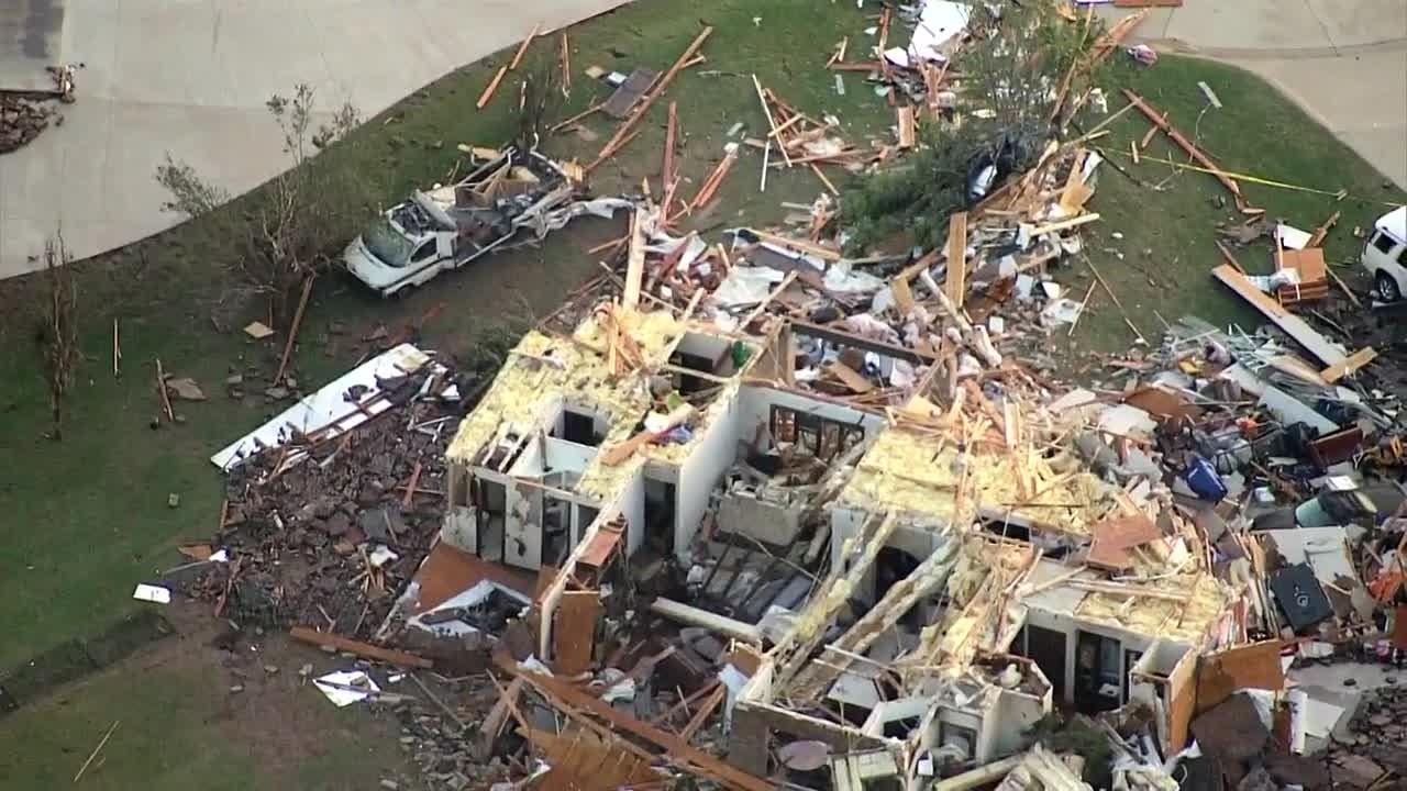 Sky 5 shows destruction after tornadoes hit Oklahoma