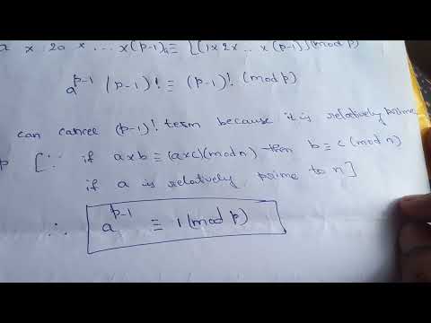 Fermat's Theorem- number theory- cryptography and network security