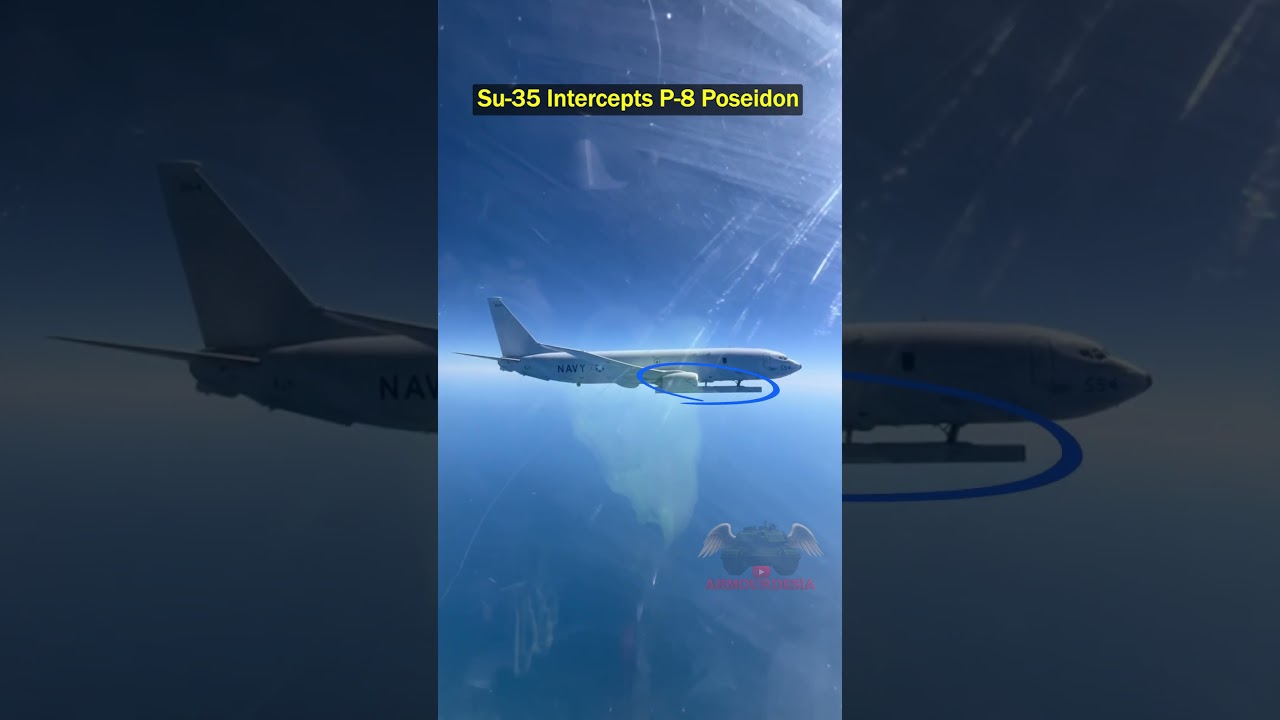 Su-35 Intercepts U.S. P-8 Over Black Sea 🇷🇺